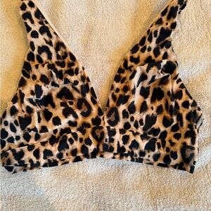 Leopard Print Bikini Top